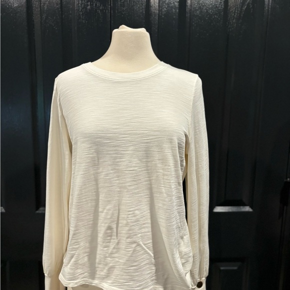 Women's Cream Long Sleeve Top - Picture 1 of 5